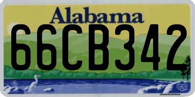 AL license plate 66CB342