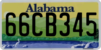 AL license plate 66CB345