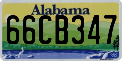 AL license plate 66CB347