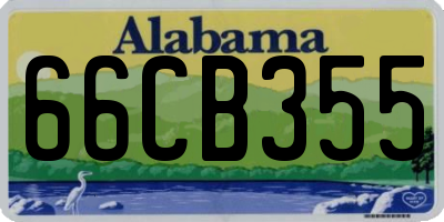 AL license plate 66CB355