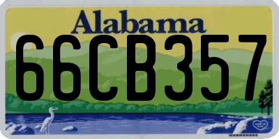 AL license plate 66CB357