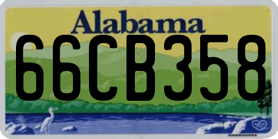 AL license plate 66CB358