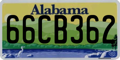 AL license plate 66CB362