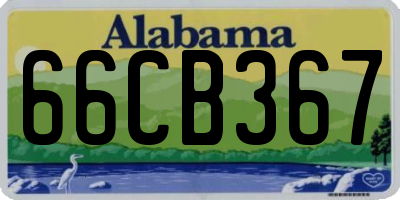 AL license plate 66CB367