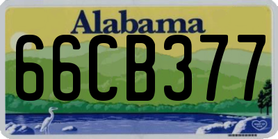 AL license plate 66CB377