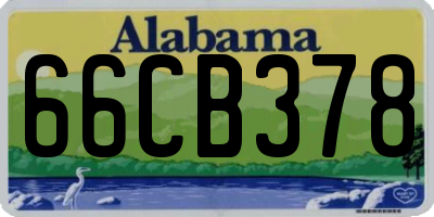 AL license plate 66CB378
