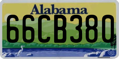 AL license plate 66CB380