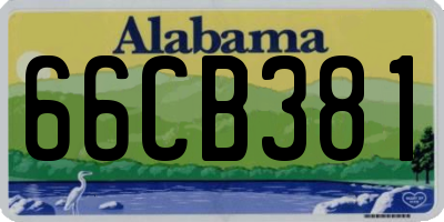 AL license plate 66CB381