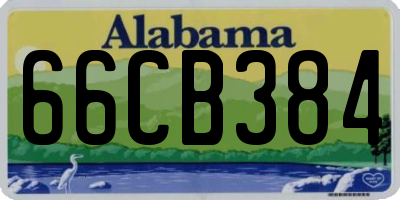 AL license plate 66CB384