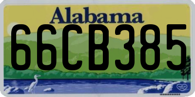 AL license plate 66CB385