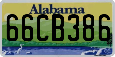 AL license plate 66CB386