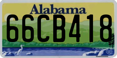 AL license plate 66CB418