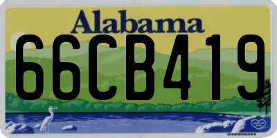 AL license plate 66CB419