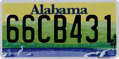 AL license plate 66CB431