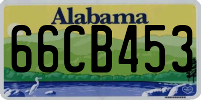 AL license plate 66CB453