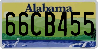 AL license plate 66CB455