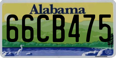 AL license plate 66CB475