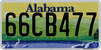 AL license plate 66CB477