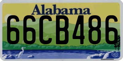 AL license plate 66CB486
