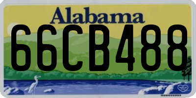 AL license plate 66CB488