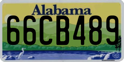 AL license plate 66CB489