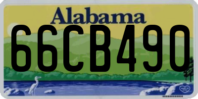 AL license plate 66CB490