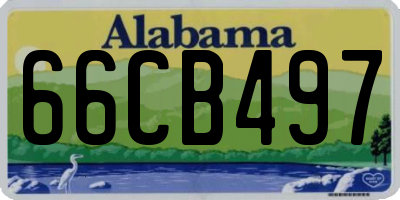 AL license plate 66CB497