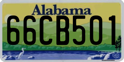 AL license plate 66CB501