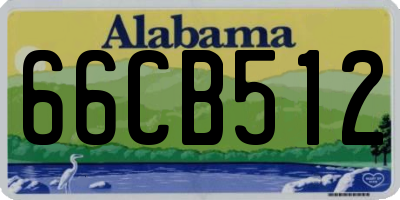AL license plate 66CB512