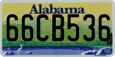 AL license plate 66CB536