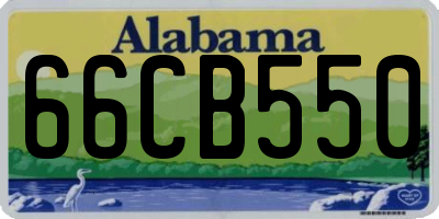 AL license plate 66CB550
