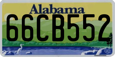 AL license plate 66CB552