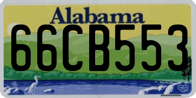 AL license plate 66CB553