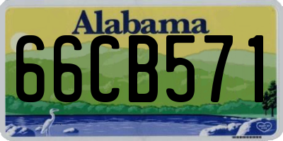 AL license plate 66CB571