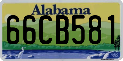 AL license plate 66CB581