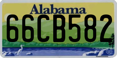 AL license plate 66CB582