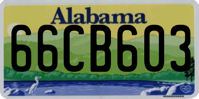 AL license plate 66CB603