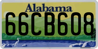 AL license plate 66CB608