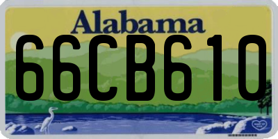 AL license plate 66CB610