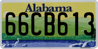 AL license plate 66CB613