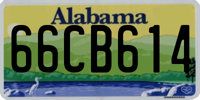 AL license plate 66CB614
