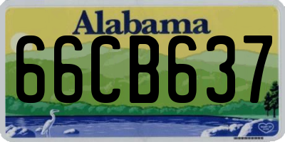 AL license plate 66CB637