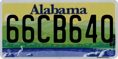 AL license plate 66CB640