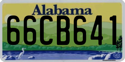AL license plate 66CB641