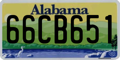 AL license plate 66CB651
