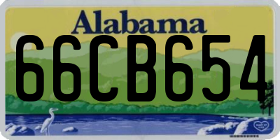 AL license plate 66CB654