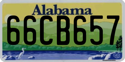 AL license plate 66CB657