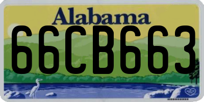 AL license plate 66CB663