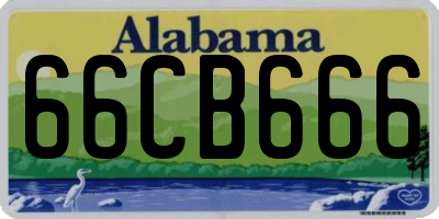 AL license plate 66CB666