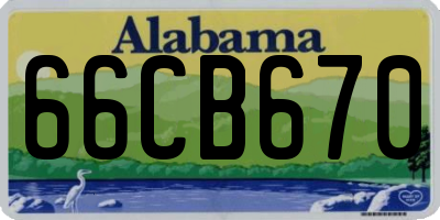 AL license plate 66CB670